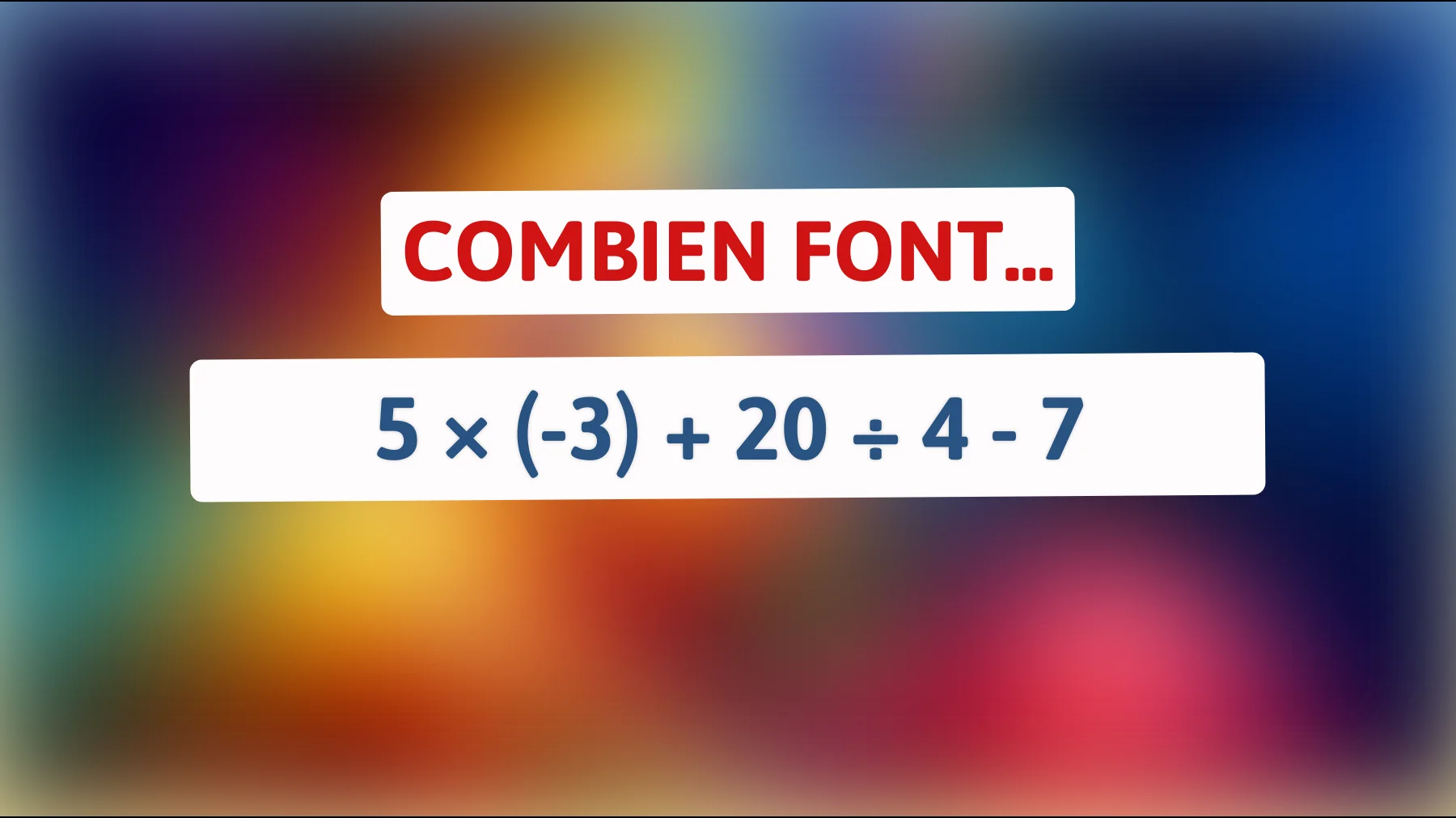 "Seuls les plus intelligents peuvent résoudre cette énigme mathématique : Oserez-vous relever le défi ?""